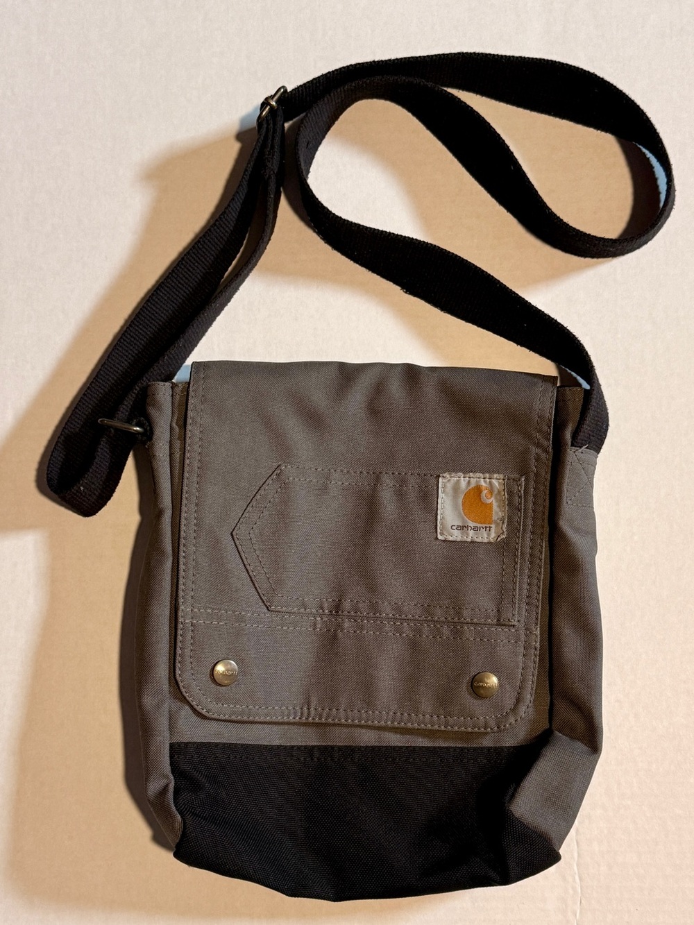 Carhartt Gray and Black Messenger Crossbody Bag